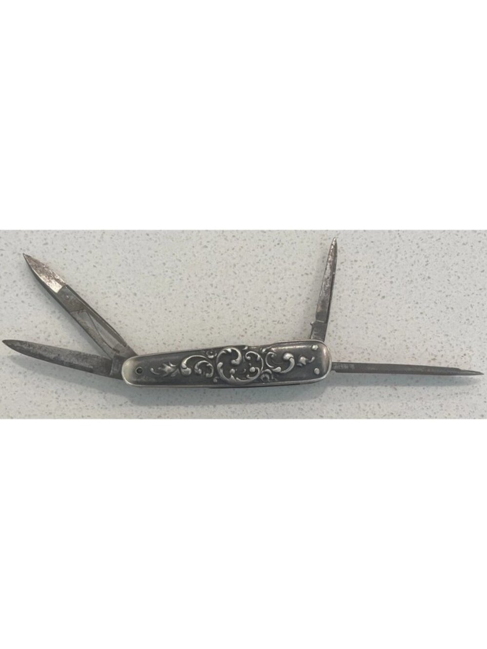 1885 STERLING SILVER CURLEY'S GEORGE WOSTENHOLM FOLDING KNIFE 4 Blade
